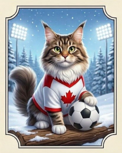 Gato Canadá Soccer Poster | Arte Digital PETORIAX