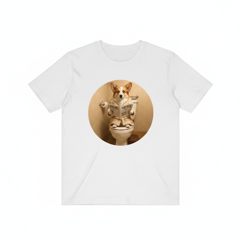 Mockup de playera con el diseño Dog News Poster