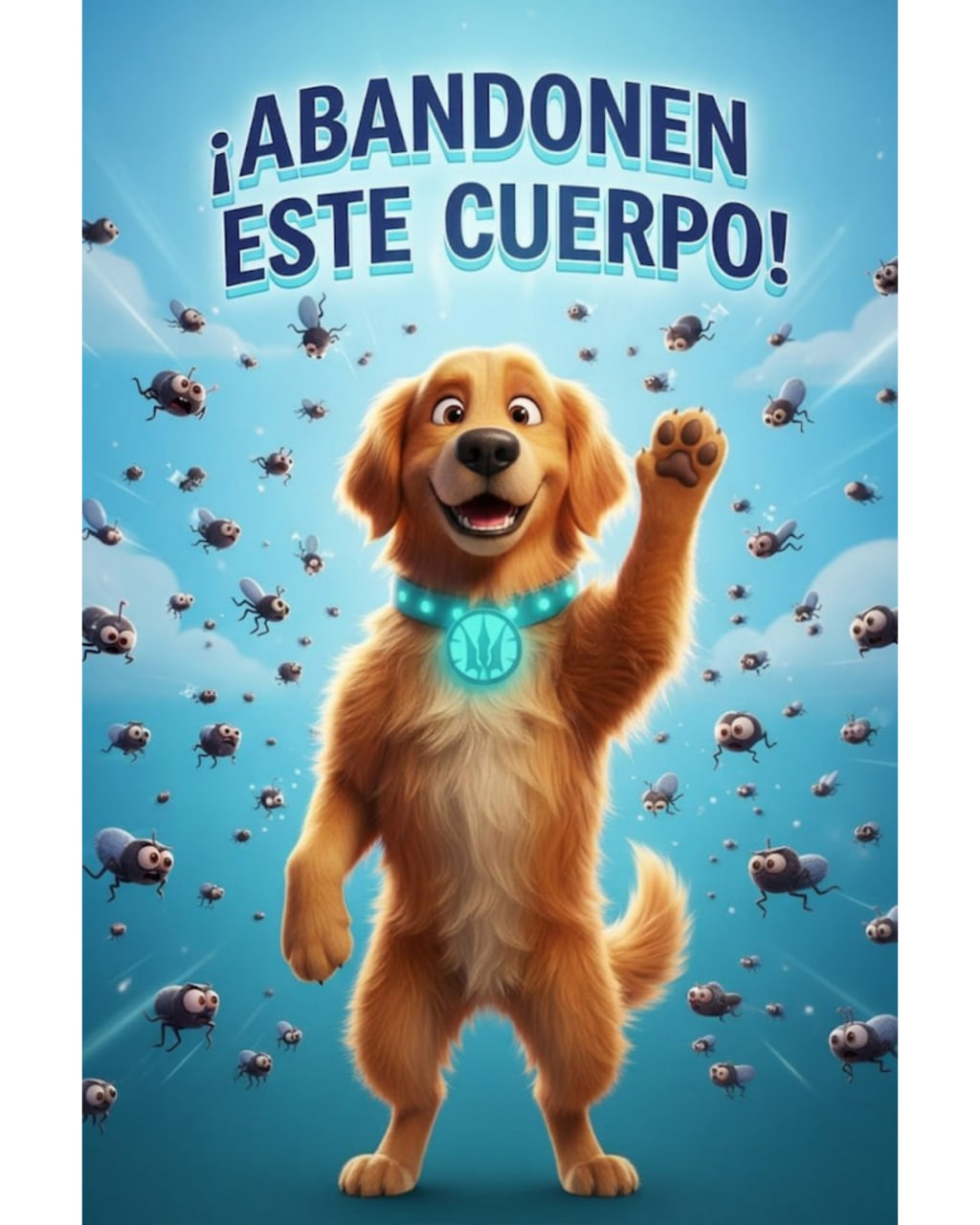 Arte Digital - Collar Antipulgas | ¡Abandonen Este Cuerpo! PNG Transparente