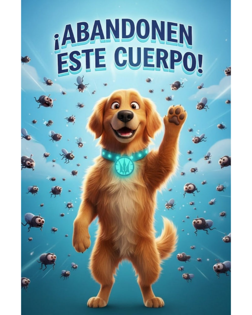 Arte Digital - Collar Antipulgas | ¡Abandonen Este Cuerpo! PNG Transparente