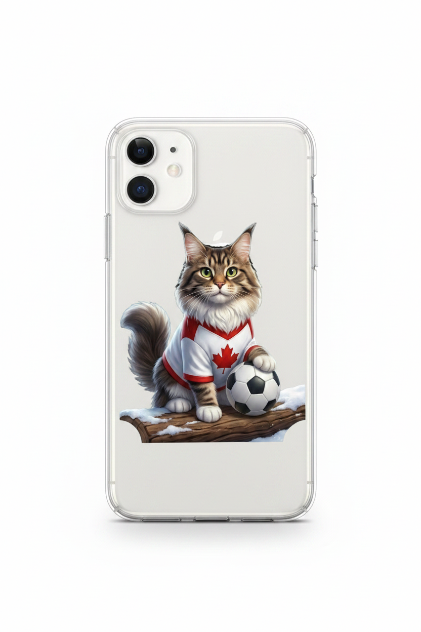 Funda de teléfono con ilustración Maine Coon jersey Canadá Soccer