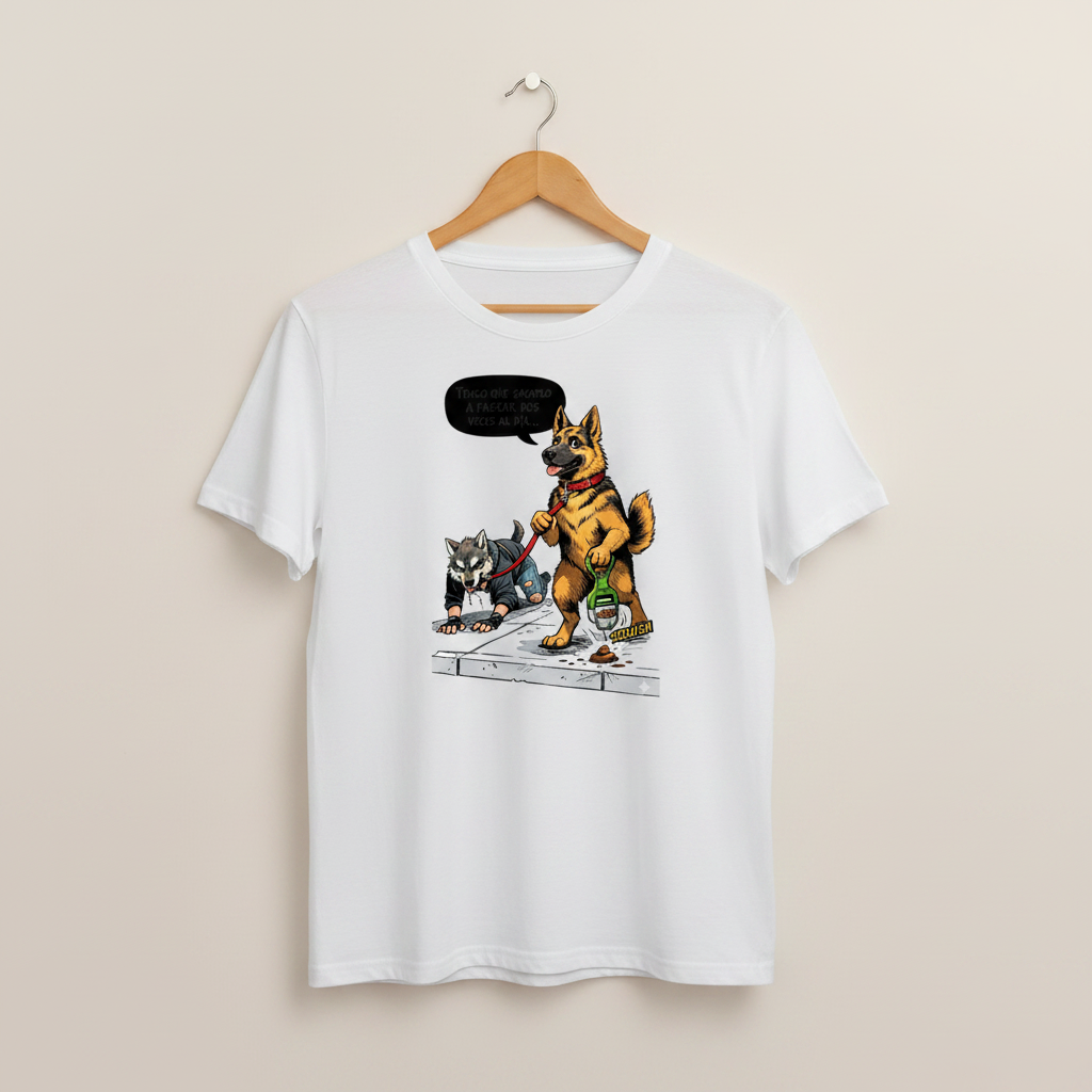 Mockup playera blanca - Therian Pastor Alemán