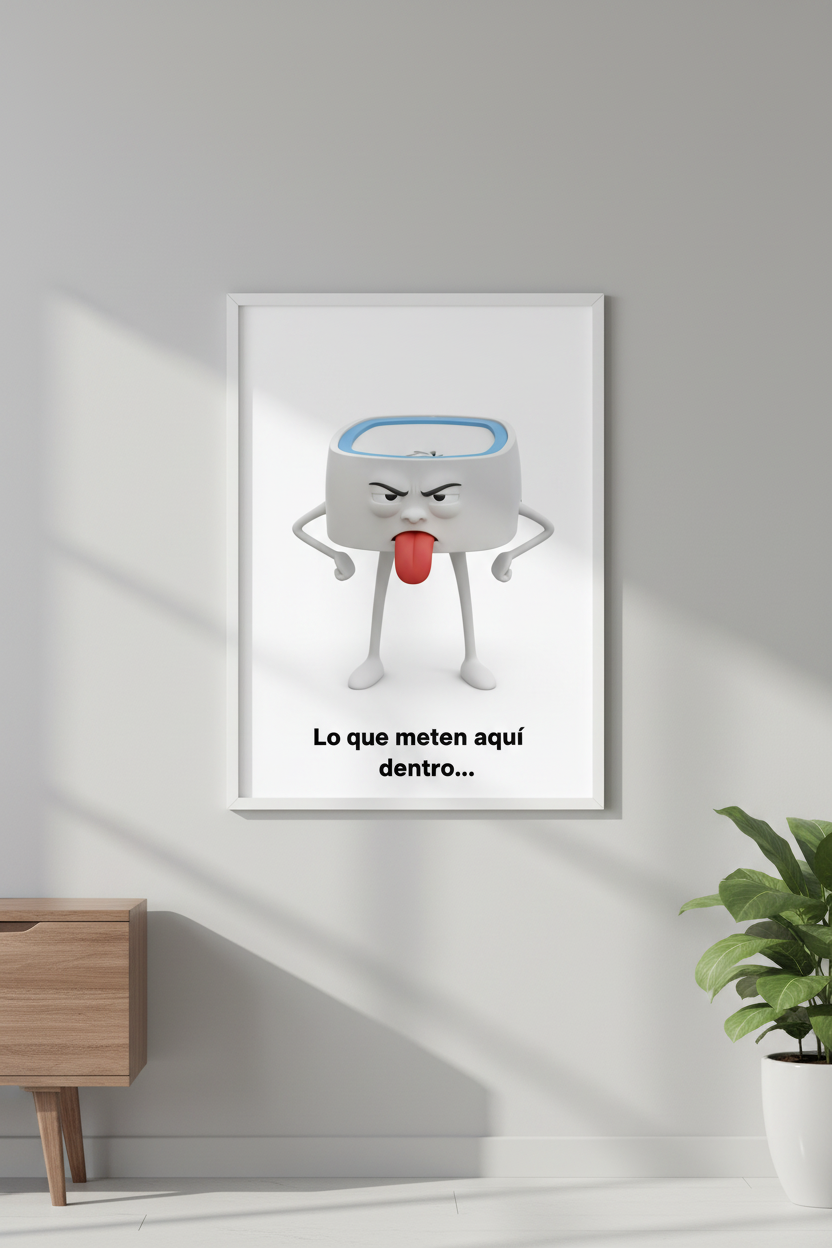 Mockup Póster Bebedero Asqueado