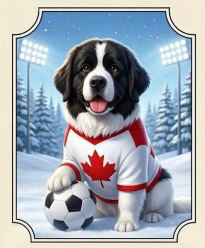Perro Canadá Soccer Poster | Arte Digital PETORIAX